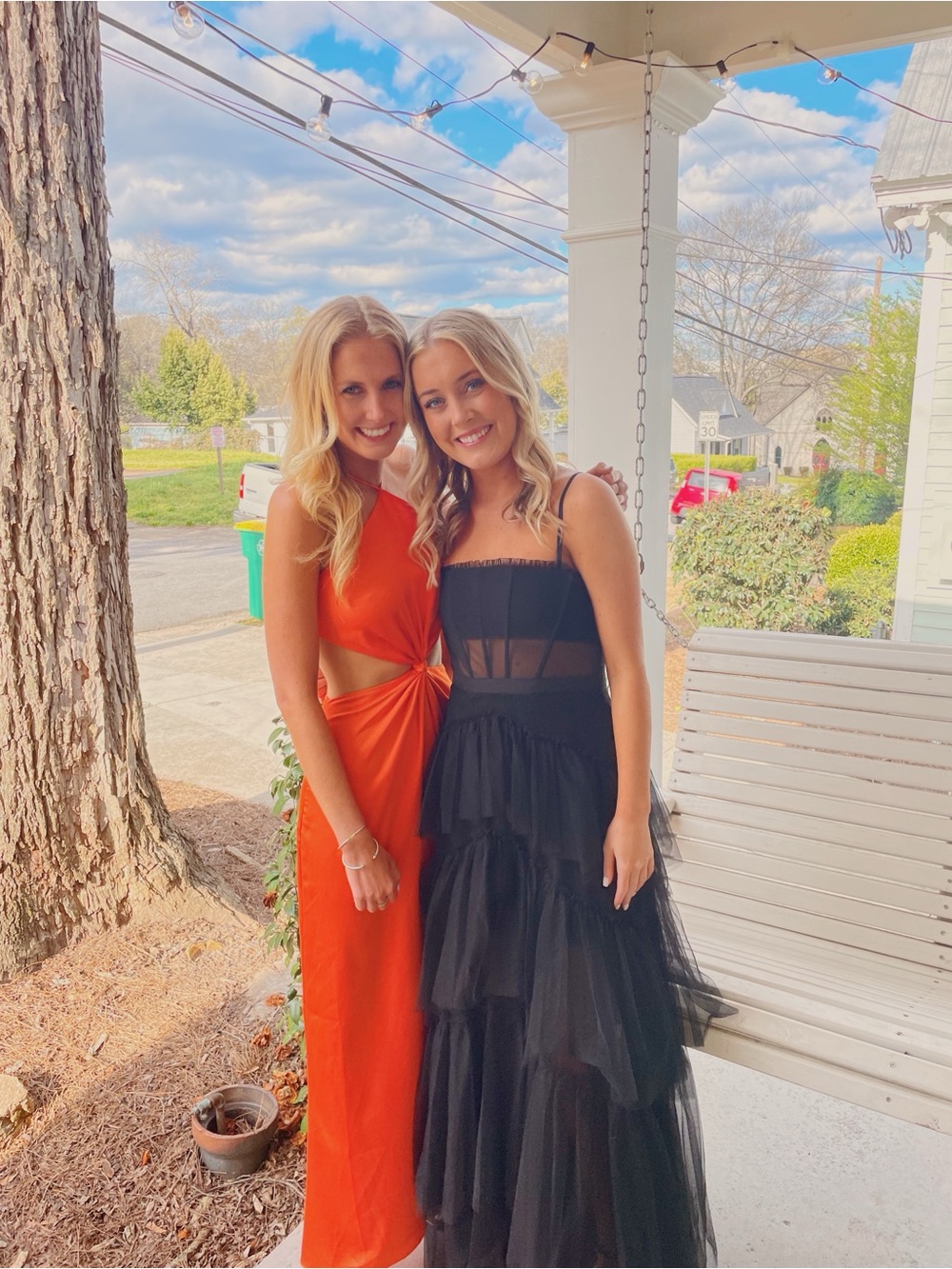 Orange fame & partners Cutout Gown